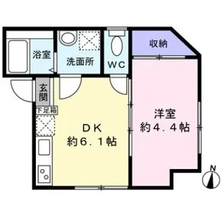 カーサ本木【2階】の間取り