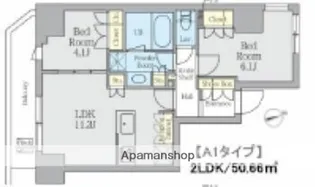 クレストコート上野【8階】の間取り