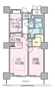 ロイヤルパークスタワー南千住【10階】の間取り