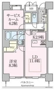 ロイヤルパークスタワー南千住【34階】の間取り