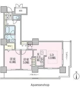 ロイヤルパークスタワー南千住【13階】の間取り