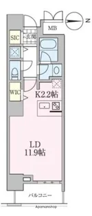 ロイヤルパークスタワー南千住【13階】の間取り