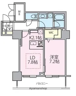 ロイヤルパークスタワー南千住【21階】の間取り