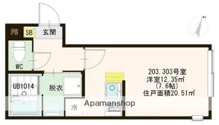 トレフェリクス東十条【3階】の間取り