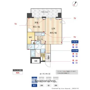 LASANTE千駄木【9階】の間取り