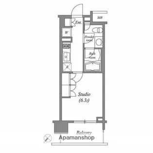 LASANTE千駄木【10階】の間取り