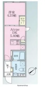 エストゥルースプラス田端【1階】の間取り