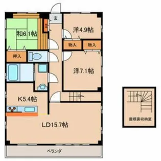 東京都江戸川区篠崎町5丁目【マンション】の間取り