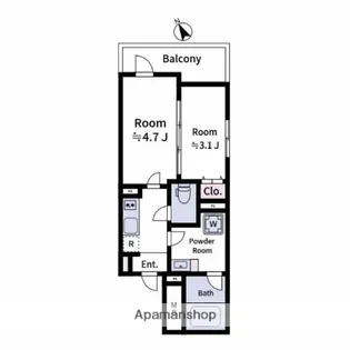 LAVIERE上中里【2階】の間取り