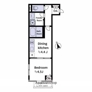 LAVIERE上中里【4階】の間取り