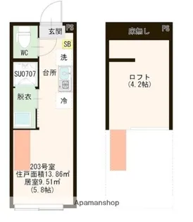 ハーモニーテラス見次公園【2階】の間取り