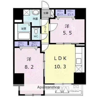 アイスバーグ【12階】の間取り