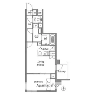 ザ・レジデンス神楽坂Ⅱ【5階】の間取り