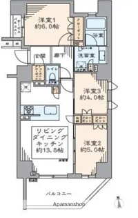 リストレジデンス浅草国際通り【10階】の間取り