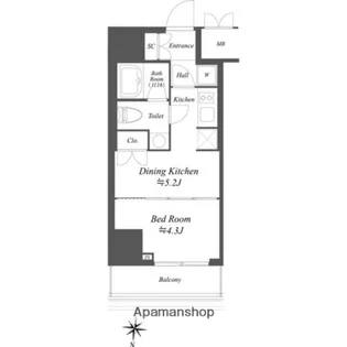 AIFLAT文京本駒込【7階】の間取り