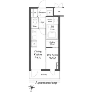 AIFLAT文京本駒込【4階】の間取り