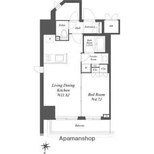 AIFLAT文京本駒込【10階】の間取り