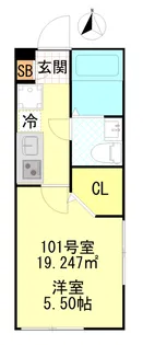 東京都荒川区町屋3丁目【アパート】の間取り