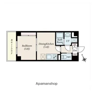 グローリオシェルト新宿山吹町【3階】の間取り