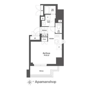 THE GATEHOUSE浅草雷門【5階】の間取り
