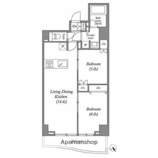 PRIMAL TABATA【7階】の間取り