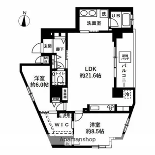 オーヴェルクーII【11階】の間取り