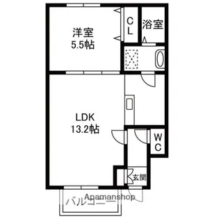 メゾンYB【1階】の間取り