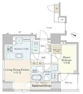 パークホームズ南池袋【3階】の間取り
