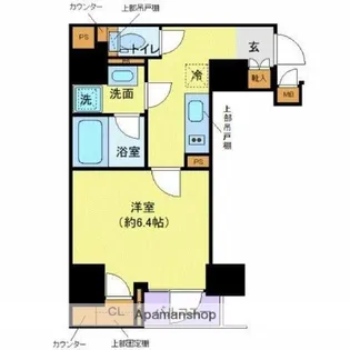 ディアレイシャス市谷薬王寺【7階】の間取り