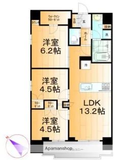 ウィルローズ王子【8階】の間取り