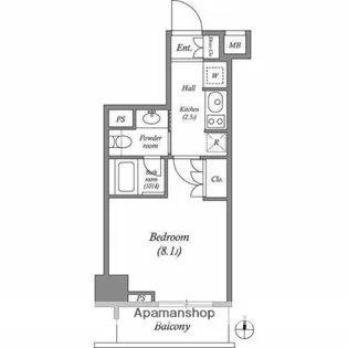 アビタシオン神楽坂【6階】の間取り