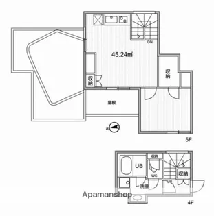 ASTILE市谷柳町【4階】の間取り