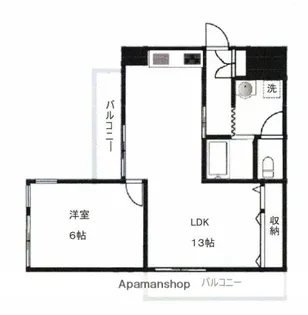 第二若木コーポ【3階】の間取り