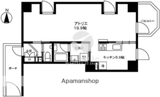 モンテヴェルデ神楽坂弐番館【6階】の間取り