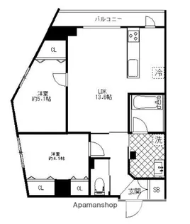 SUN PLACE 神楽坂【8階】の間取り