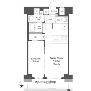 プレサンスブルーム浅草【12階】の間取り