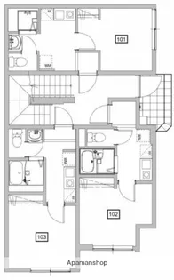 OPEN RISE尾久銀座Ⅰ【1階】の間取り