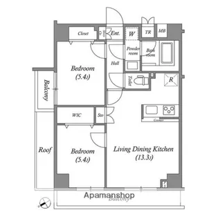 GENOVIA西高島平SKYGARDEN【2階】の間取り
