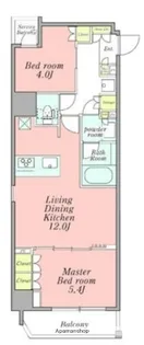 クレストコート新宿山吹町【2階】の間取り