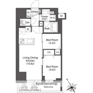 BLUROCK後楽園【7階】の間取り