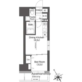 BLUROCK後楽園【3階】の間取り