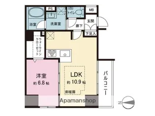 CREVISTA元浅草【10階】の間取り