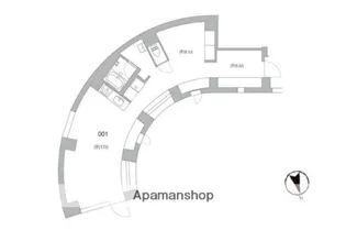 天神町PLACE 事業用25年JIA優秀建築賞他グッドデザイ【1階】の間取り