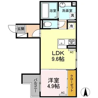 ライズィング【3階】の間取り