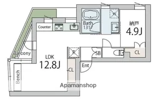 クラリティア文京本郷【2階】の間取り