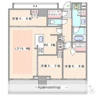 ザ・タワー十条【14階】の間取り