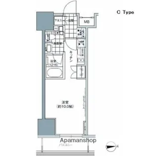 パークハビオ上野3丁目【7階】の間取り