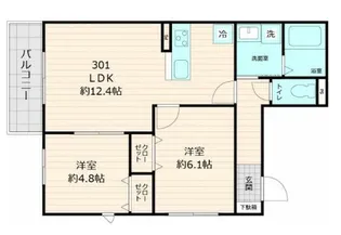 仮称)メゾン ド ココルソレイユ【301号室号室】の間取り