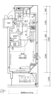 ガリシア早稲田【8階】の間取り
