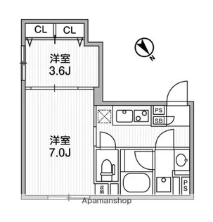 ・ラヴィエール滝野川【1階】の間取り